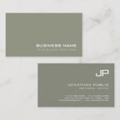 Creative minimalist Modern Monogram Plain Luxe Visitekaartje (Voorkant / Achterkant)