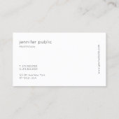 Creative minimalist Modern Professional Cool Plain Visitekaartje (Achterkant)