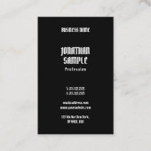 Creative minimalist Modern Vertical Black Sjabloon Visitekaartje (Voorkant)