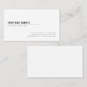 Creative minimalist Sleek Plain Modern Elegant Visitekaartje (Voorkant / Achterkant)