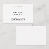 Creative Minimalistic Black White Modern Sjabloon Visitekaartje (Voorkant / Achterkant)