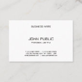 Creative Minimalistic Black White Modern Sjabloon Visitekaartje (Voorkant)