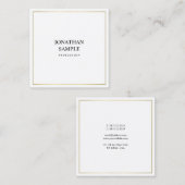 Creative Minimalistisch design stijlvolle Gold Tre Vierkante Visitekaartje (Voorkant / Achterkant)