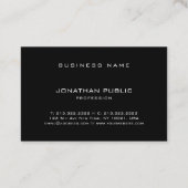 Creative Minimalistisch Elegant Black Cute Modern Visitekaartje (Achterkant)