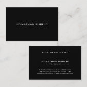 Creative Minimalistisch Elegant Black Cute Modern Visitekaartje (Voorkant / Achterkant)