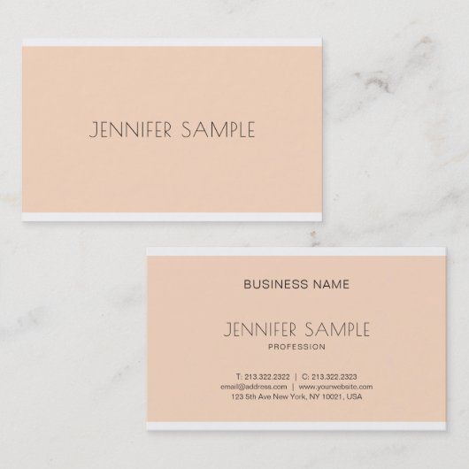 Creative minimalistisch modern design luxe rendy visitekaartje (Voorkant / Achterkant)