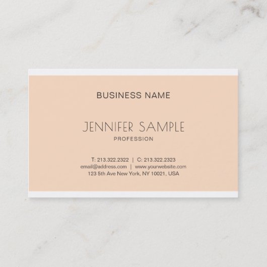 Creative minimalistisch modern design luxe rendy visitekaartje (Achterkant)