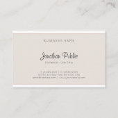 Creative minimalistisch modern, elegant eenvoudig visitekaartje (Achterkant)