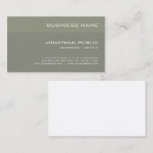 Creative minimalistisch Modern Plain Luxury Trendy Visitekaartje (Voorkant / Achterkant)