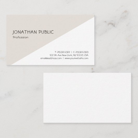 Creative-minimalistische Sjabloon Moderne elegant Visitekaartje (Voorkant / Achterkant)