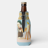 Creative Mode On: Painter Bichon Dog Artist Art Flesjeskoeler (Fles Achterkant)