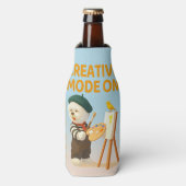 Creative Mode On: Painter Bichon Dog Artist Art Flesjeskoeler (Fles Voorkant)