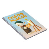 Creative Mode On: Painter Bichon Dog Artist Art Notitieboek (Rechterzijde)