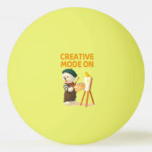 Creative Mode On: Painter Bichon Dog Artist Art Pingpongbal (Voorkant)