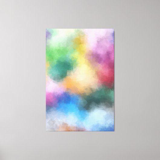 Creative modern Abstract kunstwerk, rood-geel blau Canvas Afdruk (Voorkant)