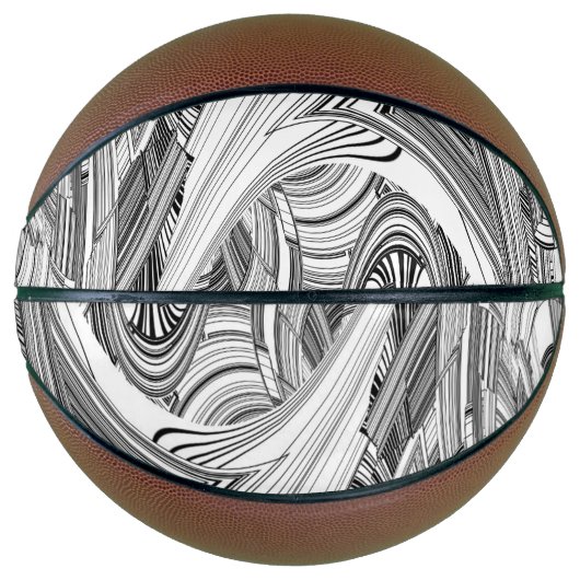 Creative Modern Art Black en White Basketbal (Voorkant)