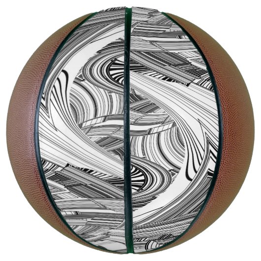 Creative Modern Art Black en White Basketbal (Verticaal)