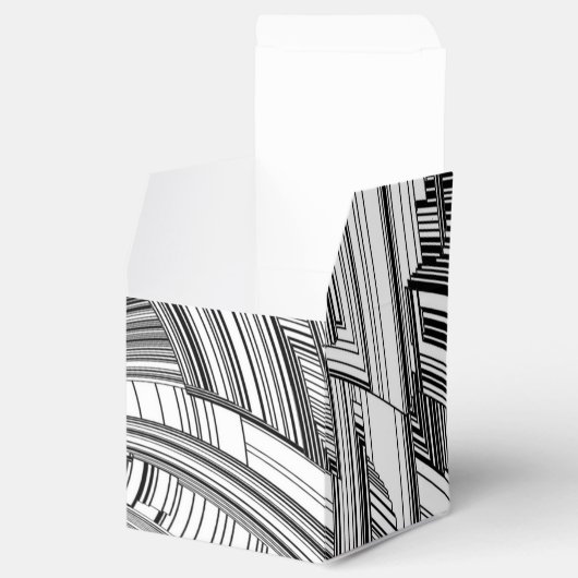 Creative Modern Art Black en White Bedankdoosjes (Geopend)
