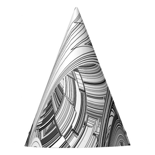 Creative Modern Art Black en White Feesthoedjes (Voorkant)