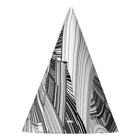 Creative Modern Art Black en White Feesthoedjes (Links)