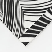 Creative Modern Art Black en White Fleece Deken (Hoek)