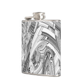 Creative Modern Art Black en White Heupfles (Links)