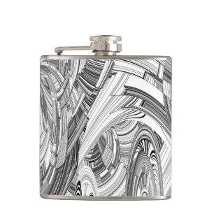 Creative Modern Art Black en White Heupfles