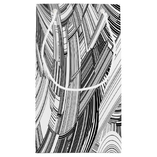 Creative Modern Art Black en White Klein Cadeauzakje (Achterkant)