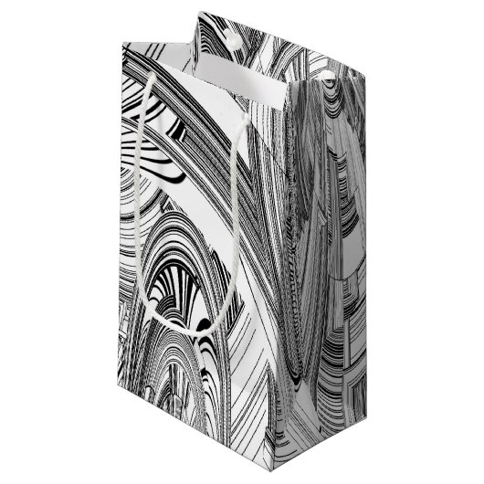 Creative Modern Art Black en White Klein Cadeauzakje (Voorkant Gekanteld)