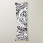 Creative Modern Art Black en White Lichaamskussen (Voorkant Verticaal)
