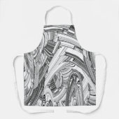 Creative Modern Art Black en White Schort (Voorkant)