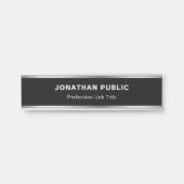 Creative modern design Black en Silver Glamoureus Deurbordje (Voorkant)