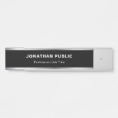 Creative modern design Black en Silver Glamoureus Deurbordje (Voorkant)