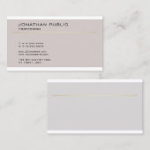 Creative Modern Design Minimalist Plain Trendy Visitekaartje (Voorkant / Achterkant)