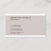 Creative Modern Design Minimalist Plain Trendy Visitekaartje (Voorkant)