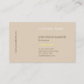 Creative Modern Design Professional Plain Luxury Visitekaartje (Achterkant)