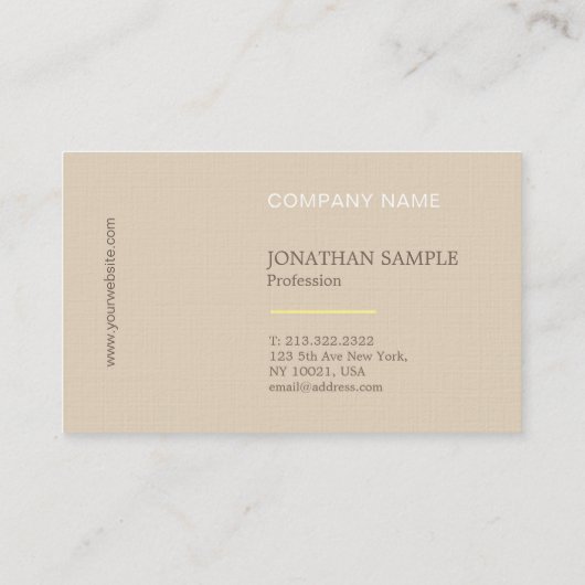 Creative Modern Design Professional Plain Luxury Visitekaartje (Achterkant)