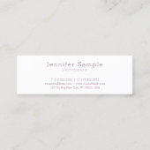Creative Modern Design Simple Plain Professional Mini Visitekaartje (Achterkant)