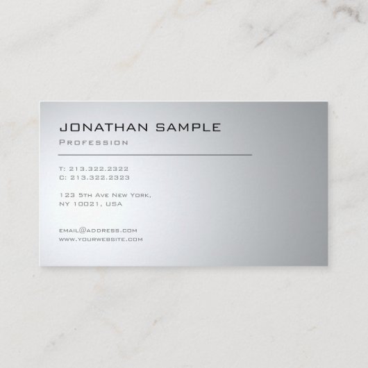 Creative modern design, stijlvol en vloeiend, slan visitekaartje (Achterkant)