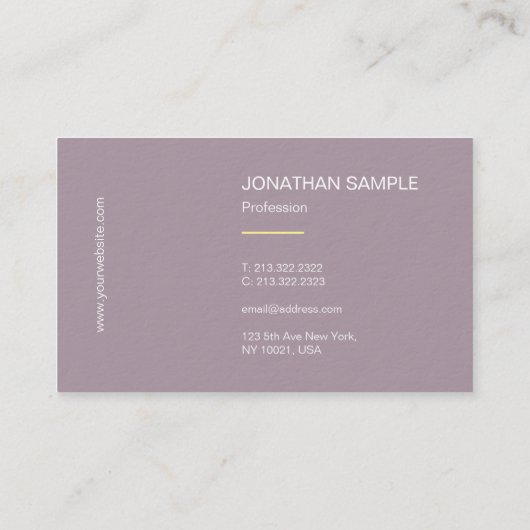 Creative Modern Design Trendy Plain Luxury Thick Visitekaartje (Achterkant)