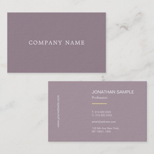Creative Modern Design Trendy Plain Luxury Thick Visitekaartje (Voorkant / Achterkant)