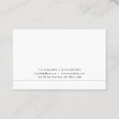 Creative Modern Design Trendy Smooth Plain Chic Visitekaartje (Achterkant)