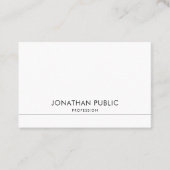 Creative Modern Design Trendy Smooth Plain Chic Visitekaartje (Voorkant)