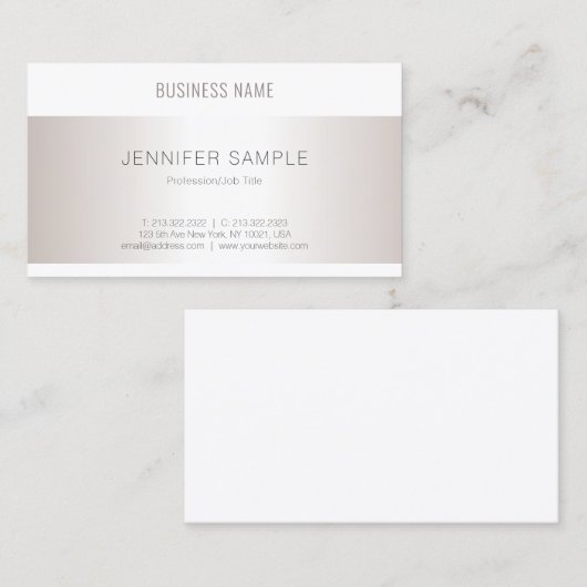 Creative Modern Eenvoudig Design Elegant Minimalis Visitekaartje (Voorkant / Achterkant)