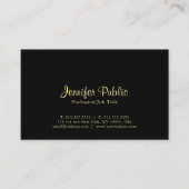 Creative Modern Elegant Black Professional Visitekaartje (Voorkant)