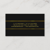 Creative Modern Elegant Black Sjabloon Gold Name Visitekaartje (Achterkant)