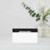 Creative Modern Elegant Black White Sjabloon B&W Visitekaartje (Staand voorkant)