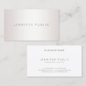 Creative Modern Elegant Faux Silver Clean-Sjabloon Visitekaartje (Voorkant / Achterkant)