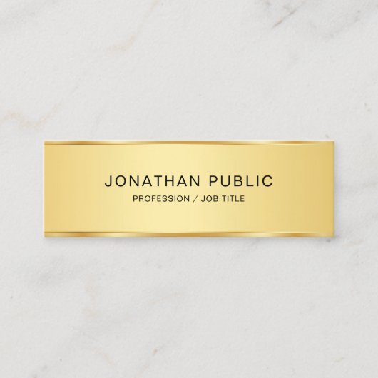 Creative Modern Elegant Gold ziet er uit als een e Mini Visitekaartje (Voorkant)