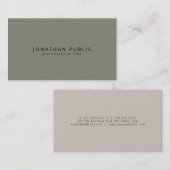 Creative Modern Elegant Pearl Finish Luxe Visitekaartje (Voorkant / Achterkant)